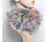 ROCILA Bufanda de Piel de Zorro Diadema de Piel Anillo de Invierno para Mujer Bufandas de Piel de Zorro Calentador de Cuello de Lujo Buen elástico