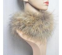 ROCILA Bufanda de Piel de Zorro Diadema de Piel Anillo de Invierno para Mujer Bufandas de Piel de Zorro Calentador de Cuello de Lujo Buen elástico