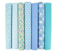 ROCILB 7 Piezas 25 x 25 cm / 50 x 50 cm Cuadrados de Tela de algodón para Manualidades, Patchwork, Acolchado, Costura y Arte.