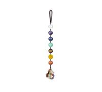 ROCILB Adorno Colgante Hecho a Mano con Piedras Naturales de los 7 Chakras, Cristales de Colores, borlas, para Yoga, meditación, decoración de Pared, Ventana, Coche y hogar.