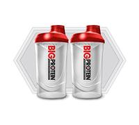 Rock and Baby 2 x Batidora Manual 600 ml para Batidos, Bebidas - Shaker Proteínas para Deportistas - Botella con Tamiz - Sin BPA - Botella Gimnasio, Deporte