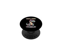 Rock and Rawr T-Rex Dinosaurio Lindo Punk Dino Divertido Rock Music PopSockets PopGrip Adhesivo