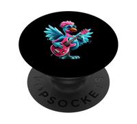 Rock and Roll Bird Guitarrista Eléctrico Abanico PopSockets PopGrip Adhesivo