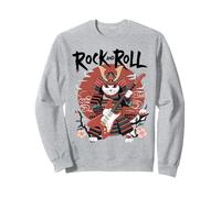 Rock and Roll Cat Classic Japanese Samurai Warrior Rock Cat Sudadera