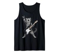Rock and Roll Cat Playing Electric Guitar Tabby Kitten Camiseta sin Mangas