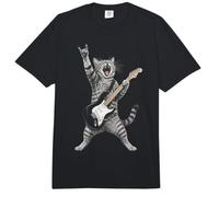 Rock and Roll Cat Playing Electric Guitar Tabby Kitten Comfort Colors Adult Heavyweight T-Shirt
