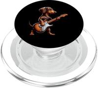 Rock and Roll Dachshund Perro Gráfico para Guitarrista Concierto PopSockets PopGrip para MagSafe