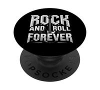 Rock and Roll Forever Música Rock Vintage Heavy Metal Punk PopSockets PopGrip Adhesivo