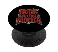 Rock and Roll Forever Música Rock Vintage Heavy Metal Punk PopSockets PopGrip Adhesivo