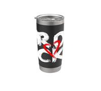 Rock And Roll Graphic Tees - Novelty T-Shirts & Cool Designs Vaso térmico de acero inoxidable de doble pared