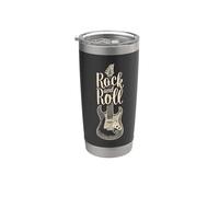 Rock And Roll Graphic Tees - Novelty T-Shirts & Cool Designs Vaso térmico de acero inoxidable de doble pared