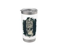 Rock And Roll Graphic Tees - Novelty T-Shirts & Cool Designs Vaso térmico de acero inoxidable de doble pared