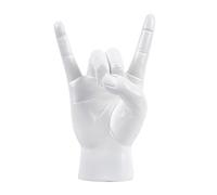 Rock And Roll Hand Sign - Classic Finger Sculpture Statue, Decorative Hand Gesture Sculpture Home Shelf Display Ornament, Modern Aesthetic Hands Sign Sculptures Decor Piece For Living Room Shelf
