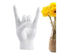 Rock And Roll Hand Sign - Classic Finger Sculpture Statue, Decorative Hand Gesture Sculpture Home Shelf Display Ornament, Modern Aesthetic Hands Sign Sculptures Decor Piece For Living Room Shelf