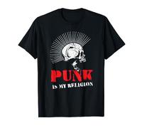 Rock and Roll Música & Festival Mujeres & Hombres Punk Is My Religion I Punker & Anarchy para Punk Rock Camiseta Unisex-adultos S Black