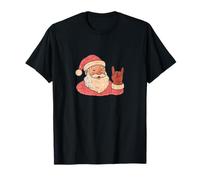 Rock and Roll Papá Noel Navidad Rock N Roll Camiseta