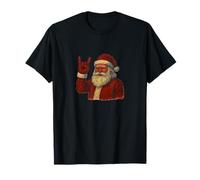 Rock and Roll Papá Noel Navidad Rock N Roll Camiseta