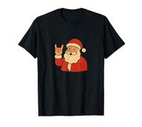 Rock and Roll Papá Noel Navidad Rock N Roll Camiseta