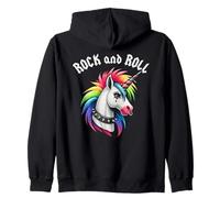 Rock and Roll Rainbow Unicorn EMO Goth Alternativa, Animal Sudadera con Capucha