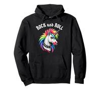 Rock and Roll Rainbow Unicorn EMO Goth Alternativa, Animal Sudadera con Capucha