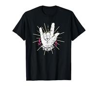 Rock And Roll | Signo de los cuernos | Rocker musical Camiseta