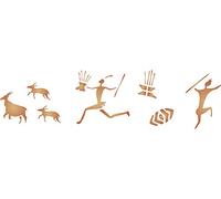 Rock Art Stencil - 37 x 10cm - Reusable African Wall Cave Drawings Border Stencils for Painting