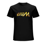 Rock Band Boney M Rasputin Rasputin Song Unique Unisex 100% Cotton Short-Sleeve T-Shirts Black M