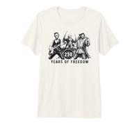 Rock Band Libertad Abe Lincoln George Washington Columbus Camiseta Premium