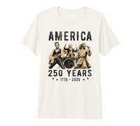 Rock Band Rocking Abe Lincoln George Washington Jesucristo Camiseta Premium
