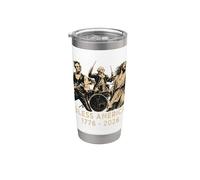 Rock Band Rocking Abe Lincoln George Washington Jesucristo Vaso térmico de acero inoxidable de doble pared
