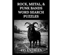 Rock Bands Word Search Puzzle Book: 55 Puzzles Covering Classic Rock, Heavy Metal, Punk, Grunge and More in big 20x20 Grid | Music Lover Activity Book ... Son or Boyfriend for Birthday or Holidays