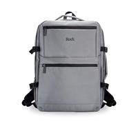 Rock Battersea - Mochila para debajo del asiento en color gris, mochila de viaje ligera y cómoda, correas acolchadas para los hombros, bolsillos con cremallera y correa para carrito de mano