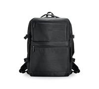 Rock Battersea - Mochila para debajo del asiento en color negro, mochila de viaje ligera y cómoda, correas acolchadas para los hombros, bolsillos con cremallera y correa para carrito de mano