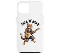 Rock Cat Guitarra Eléctrica Rugido Gráfico Cool Music Animal Art Carcasa para iPhone 13
