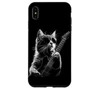 Rock Cat Lovers Heavy Retro Roll Metal Guitar Music Carcasa para iPhone XS MAX