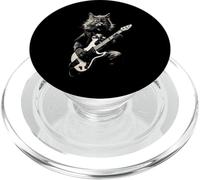 Rock Cat Playing Guitar - Funny Guitar Cat PopSockets PopGrip para MagSafe