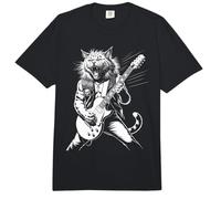 Rock Cat with Guitarra, Música Rock, Rocker, Guitarrista Comfort Colors Adult Heavyweight T-Shirt
