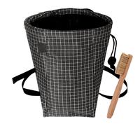 Rock Chalk Bag, Portable Gym Chalk Powder Pocket for Bouldering, Rock Climbing, Gymnastics, Weightlifting, Golf, Badminton, Lightweight Chalk Holder with Drawstring Closure, Secure, Quick Access
