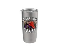 Rock Climber Bouldering CLIMB MORE STUFF Vaso térmico de acero inoxidable de doble pared