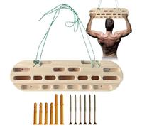 Rock Climbing Board - Reusable Wooden Board | Durabble Smooth Pull Up Bar, Multipurpose And Durable Grips Portable For Training, Building Core Strength, Hangings Practice