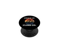 Rock Climbing Bouldering Chalk Up Climb On Retro Sunset PopSockets PopGrip Adhesivo