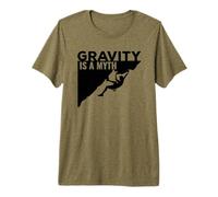 Rock Climbing - Camiseta Gravity Is a Myth Climbing Camiseta Premium
