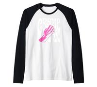 Rock Climbing Cramp On Bouldering Climber Pun Camiseta Manga Raglan