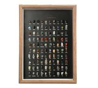 Rock Collection - 32 x 23 x 3 cm + madera | Kit de minería de gemas - 100 piezas coleccionables naturales | Especímenes minerales naturales para decoración del hogar - para el hogar, oficina