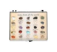 Rock Collection Set - Juego de muestras de piedras naturales y minerales, materiales educativos de geología que pueden ser disfrutados por niños y adultos | Caja de muestras de joyas perfecta para