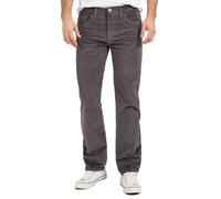 Rock Creek Pantalones de pana para hombre Regular Fit H-399, gris oscuro, 29W / 30L