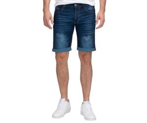 Rock Creek Pantalones vaqueros cortos elásticos para hombre H-415, azul oscuro, 38W