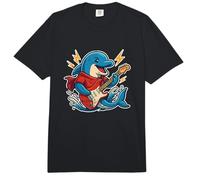 Rock Dolphin con Guitarra Eléctrica Comfort Colors Adult Heavyweight T-Shirt