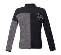 Rock Experience REWC02331 Kobra Mock Neck FZ Sweatshirt Women's 0208(Caviar)+O014(Grey Melange) S