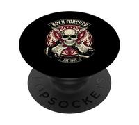 Rock Forever Rock and Roll Guitarra Vintage Music PopSockets PopGrip Adhesivo